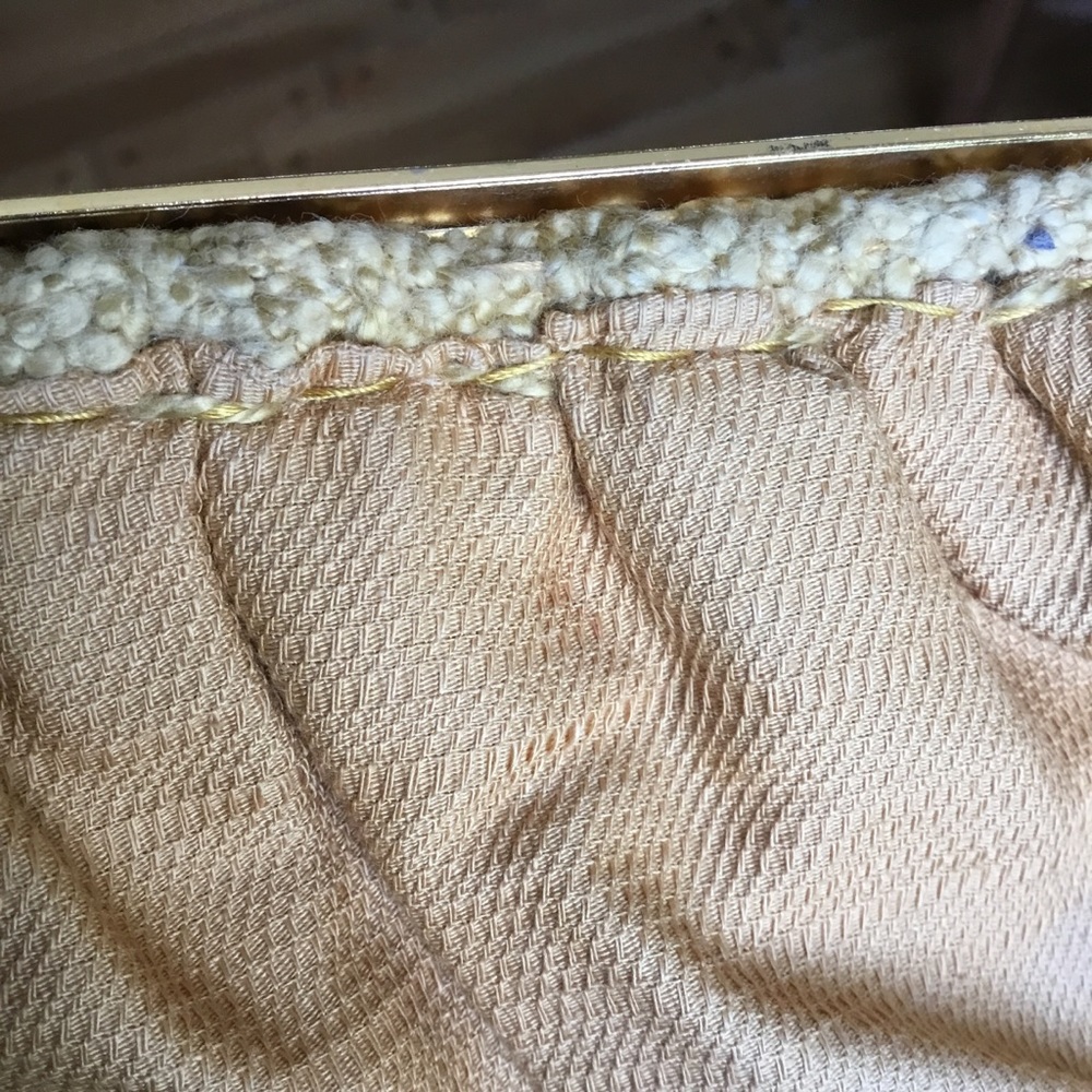 Vintage Gold Knit Chain Link Strap Purse Bag - Picture 7 of 8